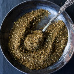 Za'atar Spice Recipe, a flavorful Middle Eastern spice blend that can be used in a multitude of ways. | #zaatar #za'atar #spices #|spiceblend www.feastingathome.com