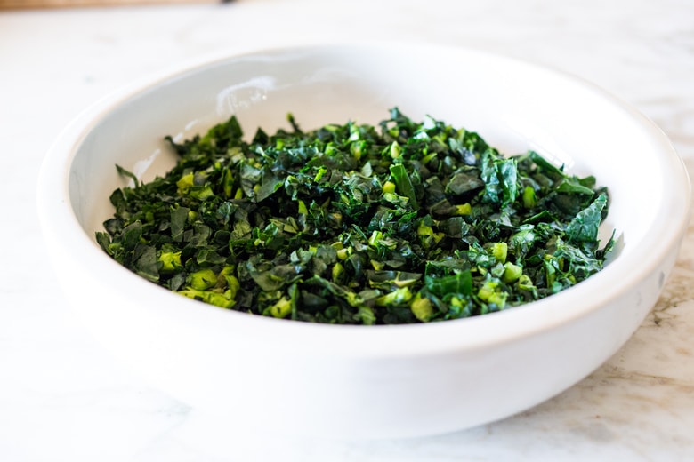 Kale Farro Salad with Almonds and Pomegranate