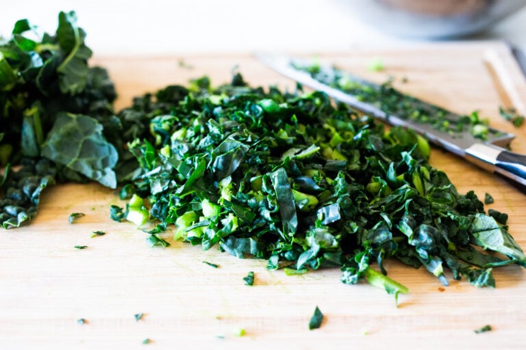 Farro Salad with Kale, Almonds and Pomegranate Feasting At Home