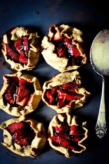Strawberry Galettes with Rosemary and Rustic Seeded Rye Crust