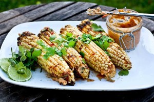 Grilled Corn with Chipotle, Lime and Cilantro | www.feastingathome.com