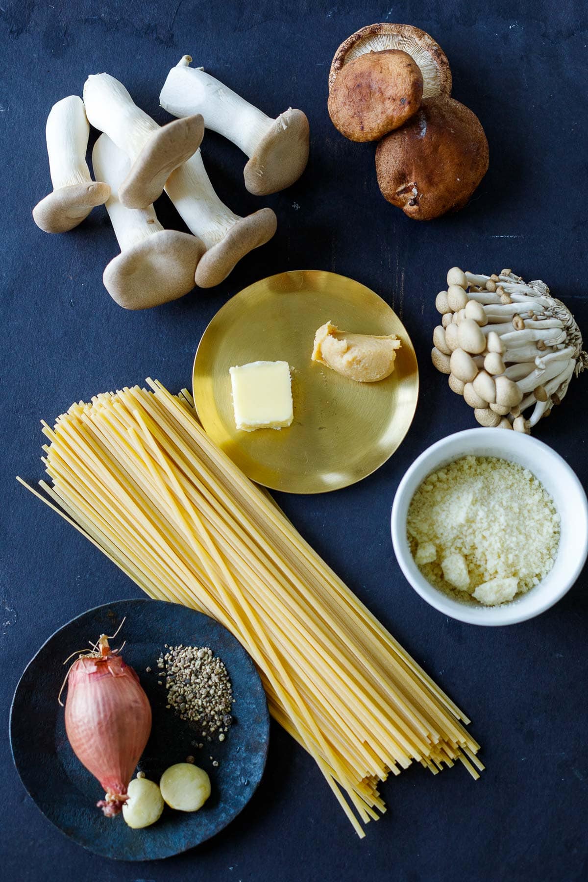 This Miso Pasta recipe is creamy, rich, and full of umami goodness. Topped with sauteed mushrooms, it's an easy weeknight meal in under 30 minutes!