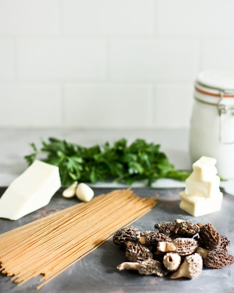 Miso pasta ingredients. 