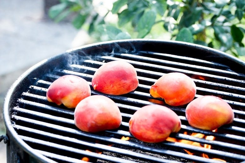 how to grill peaches