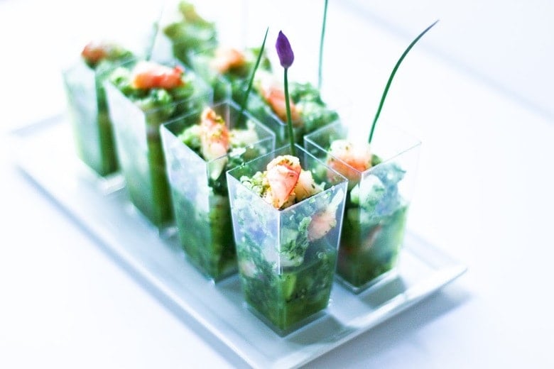 A simple delicious recipe for Shrimp Ceviche Verde. A delicious twist on traditional Shrimp Ceviche, this version is made with fresh tomatillos. A healthy refreshing summer appetizer. #shrimpceviche #shrimp #ceviche #cevicheverde