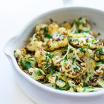 Coriander Cauliflower with garlic, lemon and caraway | www.feastingathome.com