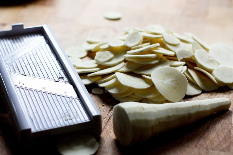 Parsnip Gratin With Gruyere and Thyme | www.feastingathome.com