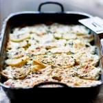 Parsnip Gratin with Gruyere and Thyme | www.feastingathome.com