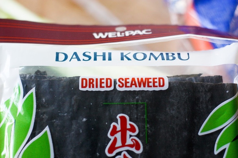 kombu (dried seaweed) for ramen broth