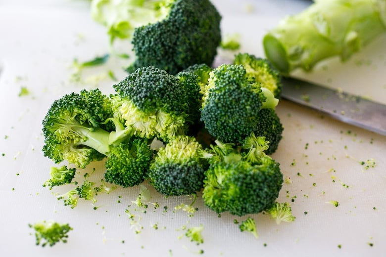 making broccoli florets 