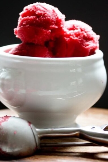 Blood orange sorbet