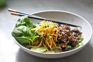 Vietnamese Beef Salad with Green Papaya Salad