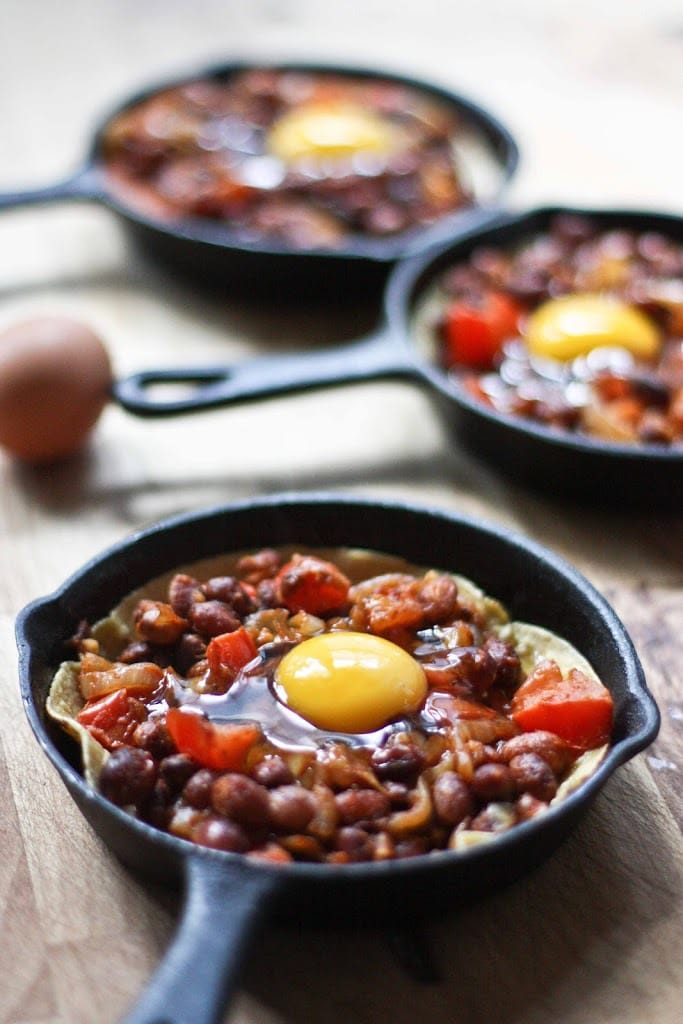 Mexican Breakfast Skillet with Refried Beans - SueBee Homemaker