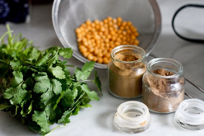 Authentic falafels made from soaked chickpeas!