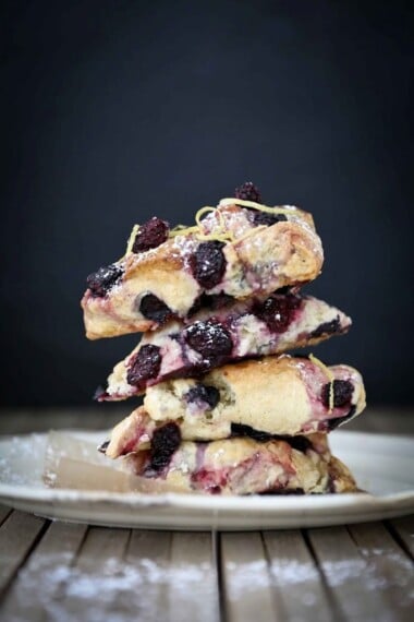 Sourdough Scones with Lemony Glaze