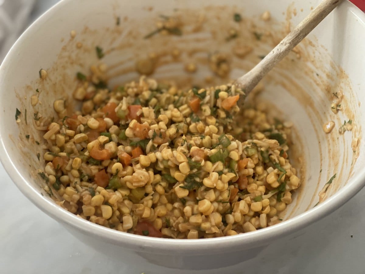 Corn fritter batter.