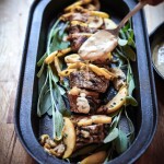 Grilled Pork Loin with Apple, Sage, Serrano and Hard Cider Sauce | www.feastingathome.com