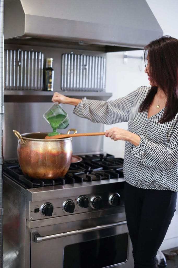 A delicious recipe for Peruvian Minestrone Soup - made with a fragrant basil-infused bone broth. Healthy and flavorful! #peruvianminestrone #basil #brothysoup #peruvianrecipes #minestrone #minestronesoup #broth www.feastingathome.com