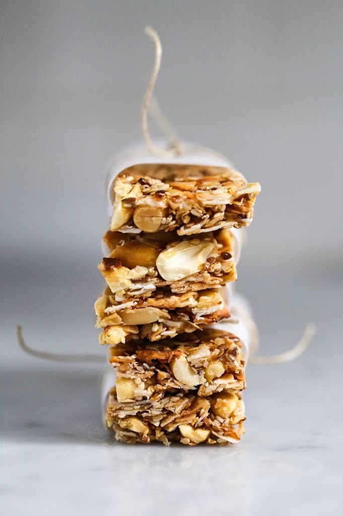 Delicious, healthy, homemade, Nut Bars, similar to "Kind Bars". These grain-free nut bars are the perfect snack!