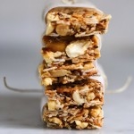 A simple tasty recipe for Coconut Almond Bars, similar to "Kind Bars". Gluten Free, sugar free, sweetened with honey. | www.feastingathome.com