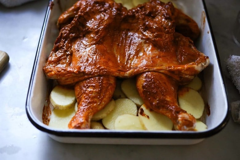 Portuguese Chicken ( Peri Peri Chicken) ready to go into the oven