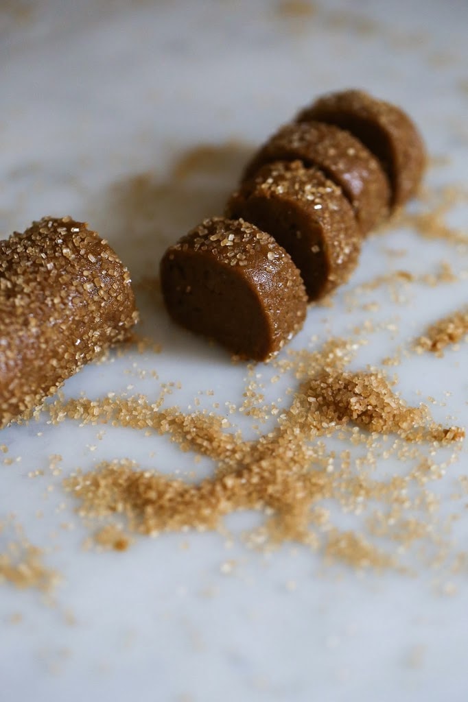 A delicious recipe for chewy triple ginger cookies, with three kinds of ginger- ground, fresh and candied with white pepper and cardamom.| www.feastingathome.com