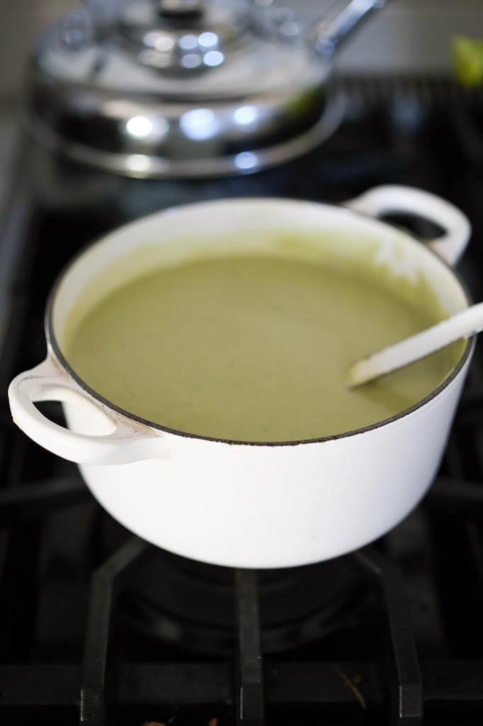 A delicious recipe for Celeriac and Fennel soup with Parsley oil and optional creme fraise | www.feastingathome.com