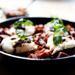 Sweet Potato Hash with Eggs and harissa paste