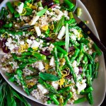 20 Delicious Asparagus Recipes! Spring Asparagus Salad with olives, lemon and couscous.