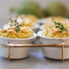 Artichoke Souffle w/ Goat Cheese and Thyme