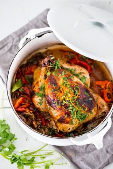 Cuban Chicken with Chili Roasted Yams | www.feastingathome.com