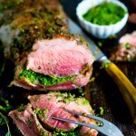 Herb Crusted Leg of Lamb with Mint Gremolata | www.feastingathome.com