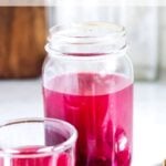 How to Make Beet Kvass! A sparkly Ukrainian probiotic drink made with beets, sea salt and water. Full of healthy probiotics from the Lacto-fermentation, Beet Kvass is believed to help boost immunity.  It tastes slightly sweet, tangy, earthy and salty- but in a good way! With just 10 minutes of hands-on time,it is so simple- just let mother nature take its course.  (Allow 2 weeks for fermentation- see notes for speeding up this process.) #kvass #beets