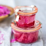 Homemade Rose Petal Jam- a simple delicious recipe made with wild rose petals. A lovely gift, and delicious spooned over ice cream, pavlova or yogurt, or with toast, scones, crepes, or cake.