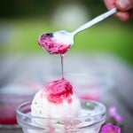 Homemade Rose Petal Jam- a simple delicious recipe made with wild rose petals, perfect on toast, scones or crepes, or spooned over ice-cream or cake. #rosepetaljam #rose #rosejam #roserecipes