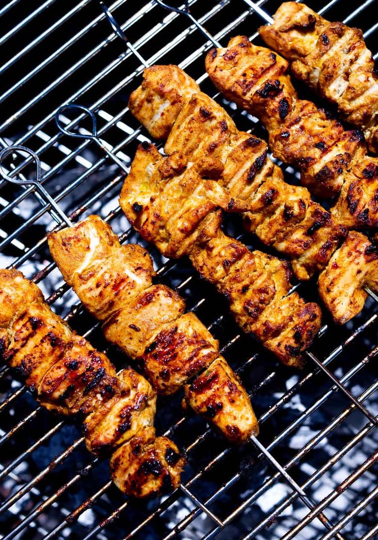Grilled Chicken Shawarma skewers
