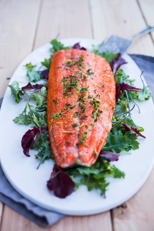 Pickled huckleberries make this Grilled Huckleberry Salmon recipe a winner. Served atop Grilled salmon, this is a true Northwest inspired summer meal. Gluten free, healthy!