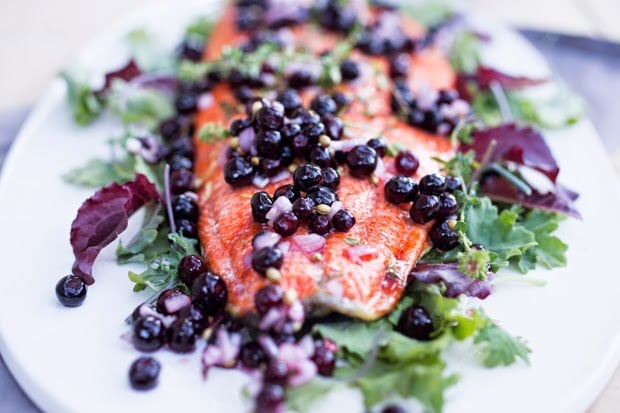 grilled salmon with huckleberry shallot relish feasting at home