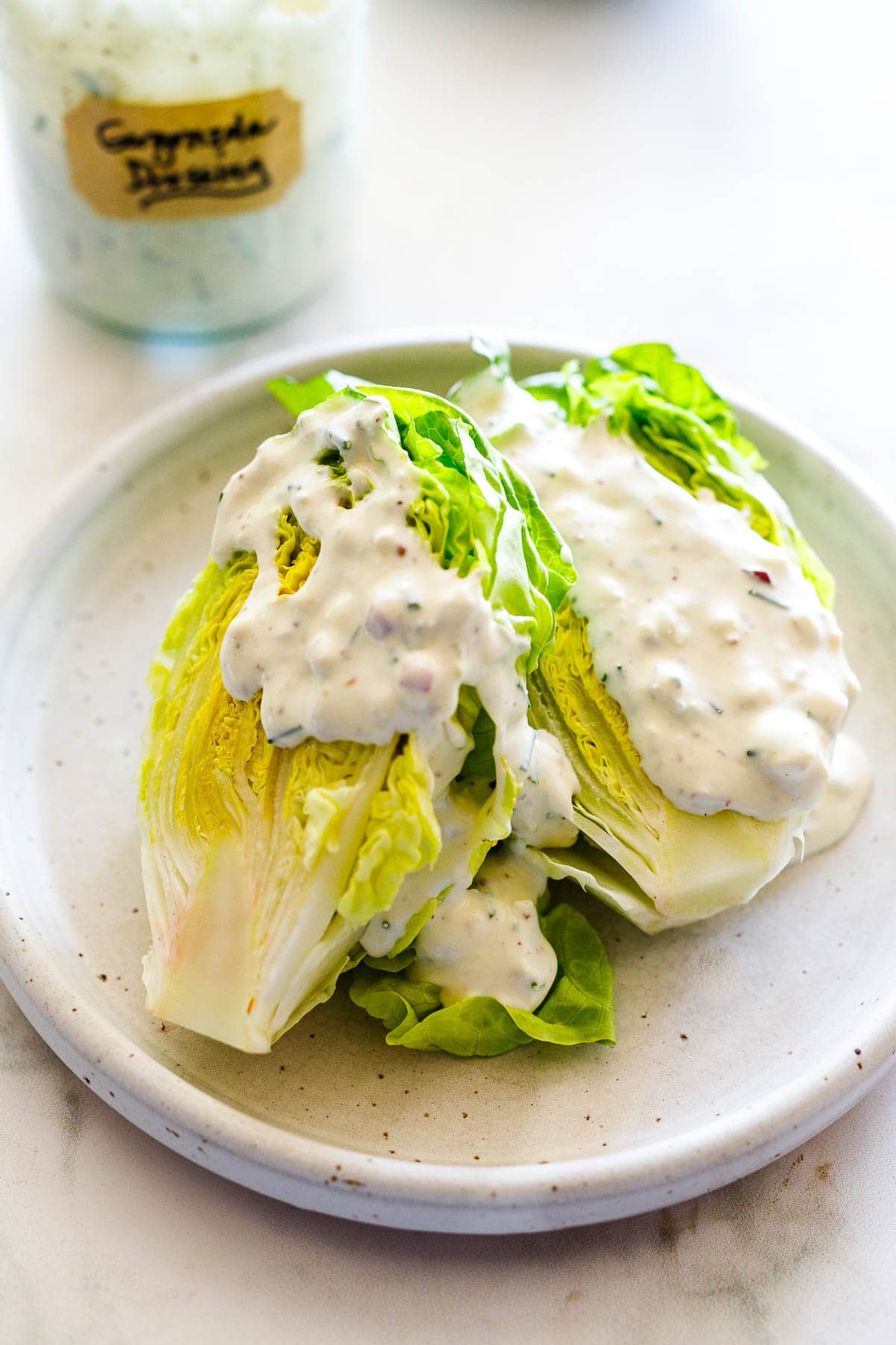 assembling the salad