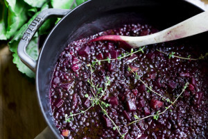 lentil and beet stew