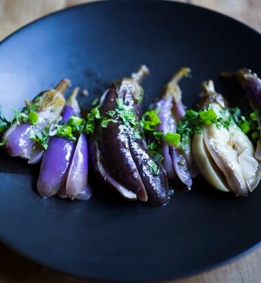 Moroccan Pickled Eggplant | www.feastingathome.com