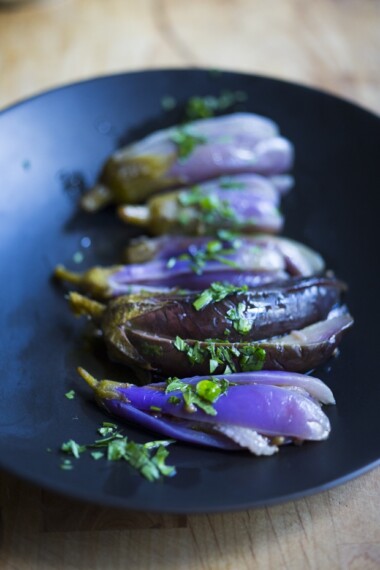 Moroccan Pickled Eggplant | www.feastingathome.com