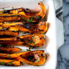 Roasted Butternut Squash with Miso Black Garlic