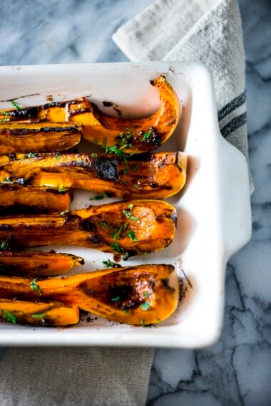 Roasted Butternut with Black Garlic and Miso | www.feastingathome.com