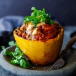 Stuffed spaghetti squash