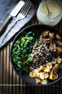 Roasted Sunchoke and Barley Bowl | www.feastingathome.com