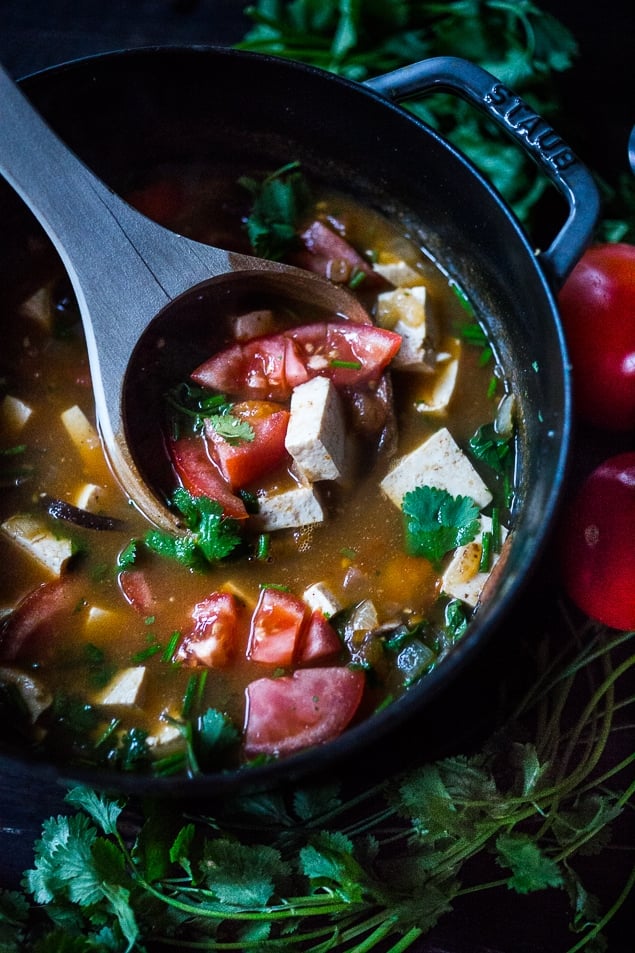 Vietnamese Hot and Sour Soup with Tofu ( aka Canh Chua)- flavorful, warming and healing, this version is vegan and gluten-free! 