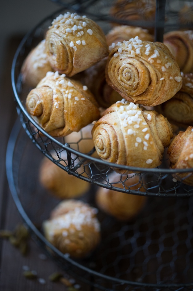 Finnish Cardamom Rolls - a delicious cardamom-infused sweet roll perfect for holiday gatherings, Christmas morning and holiday tea.