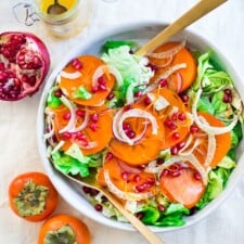 Persimmon Salad with Citrus Dressing