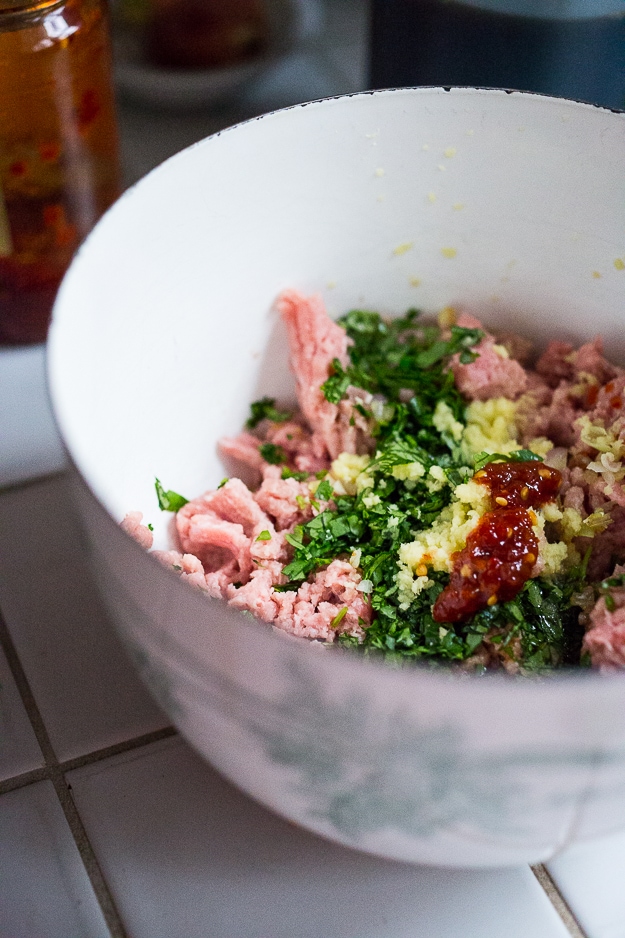 Thai Turkey Meatballs with Lemongrass Coconut Sauce | www.feastingathome.com